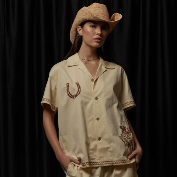 Free People The Tales Yeehaw Embroidered Cowboy Shirt 🤠 - Picture 4 of 12